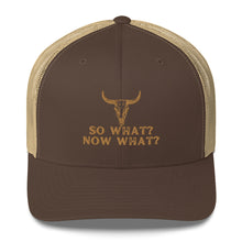 Load image into Gallery viewer, So What? Now What? Trucker Cap