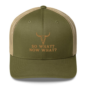 So What? Now What? Trucker Cap