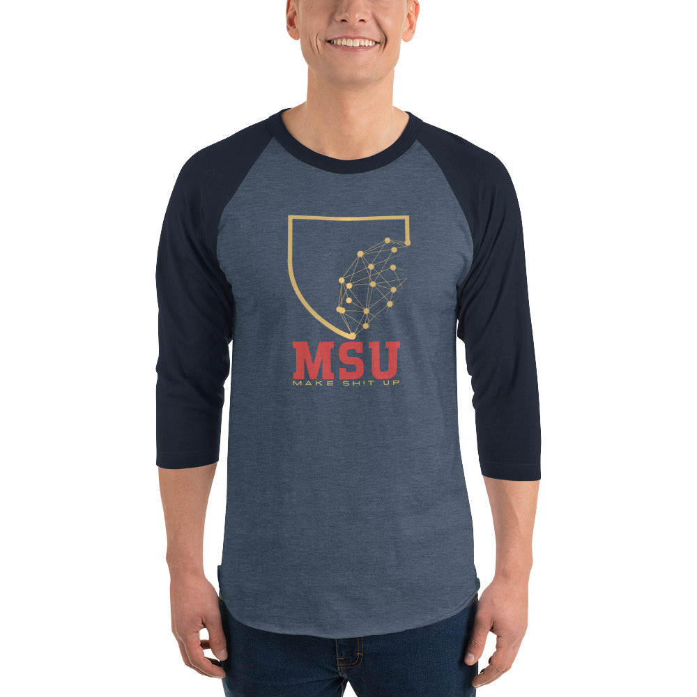 MSU 3/4 sleeve raglan shirt