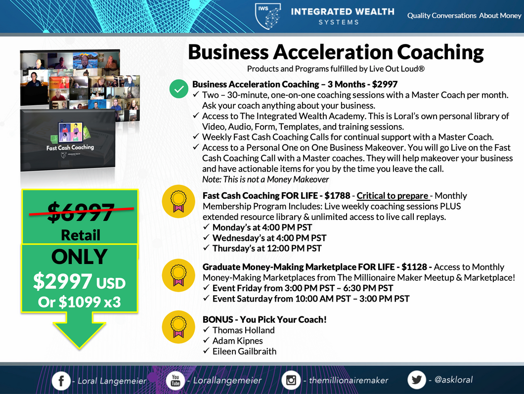 Business Acceleration Coaching - 3 Months Marketplace Special ONLY